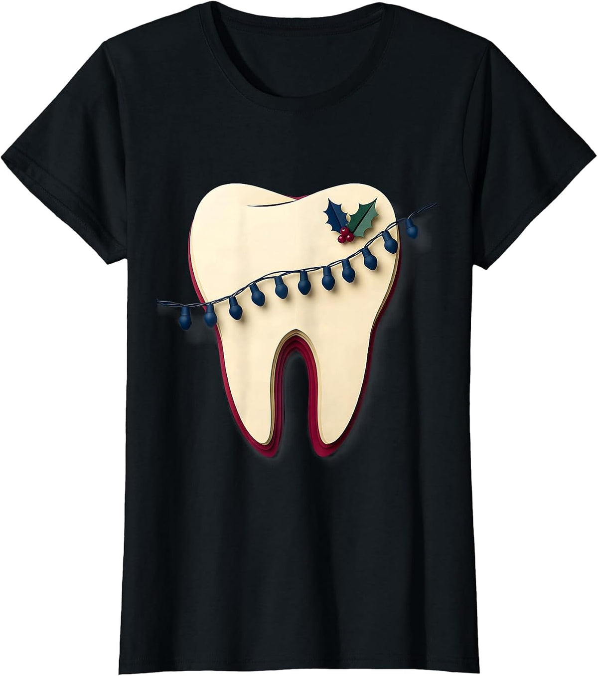 Broad Tooth Dental Christmas Dentist Team Humor T-Shirt - Black