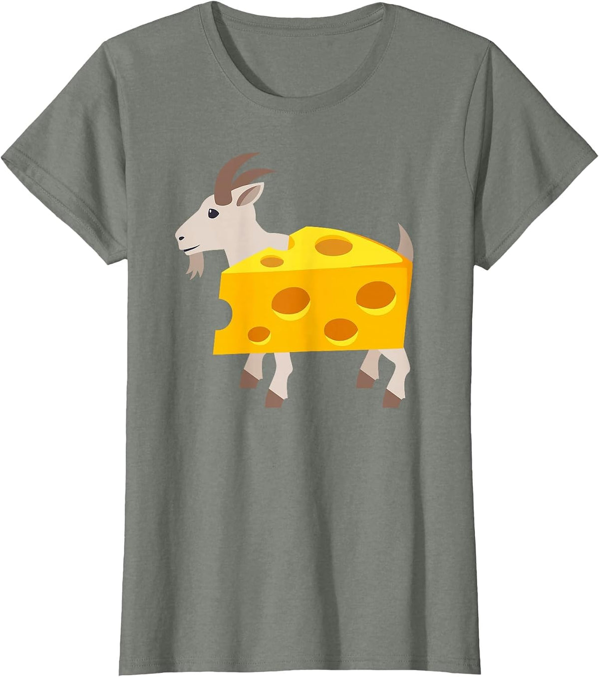 Goat Cheese Funny Lazy Halloween Costume T-Shirt - Olive Heather