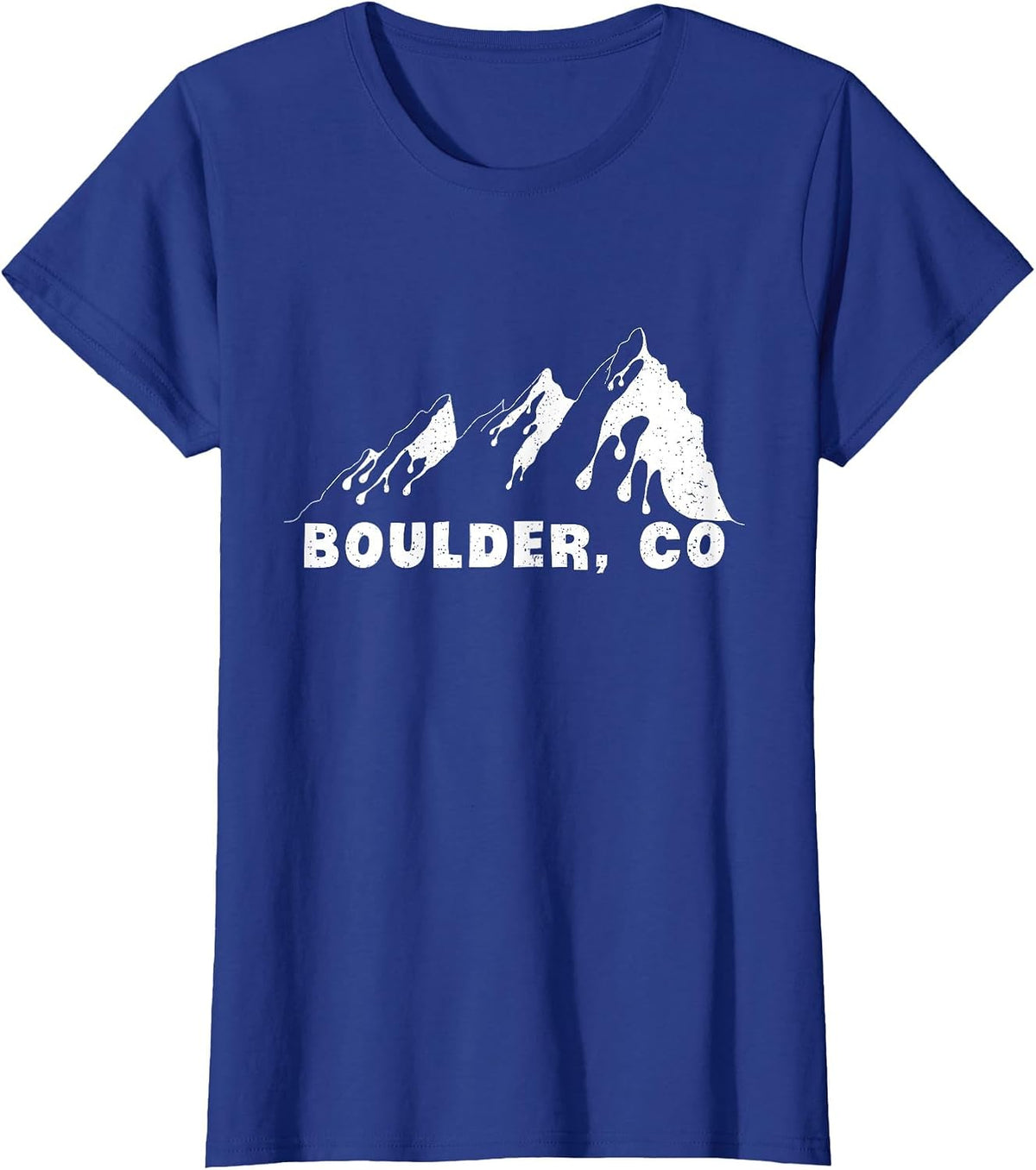 Flatirons Boulder Colorado Climbing Hiking Travel Souvenir T-Shirt - Royal Blue