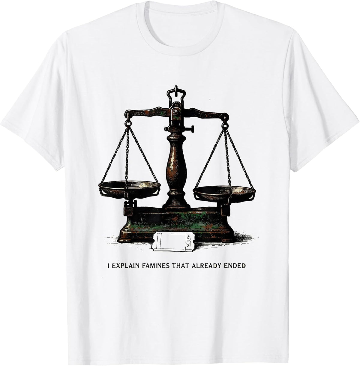 Men's I Explain Famines That Already Ended Vintage History Teacher T-Shirt - White