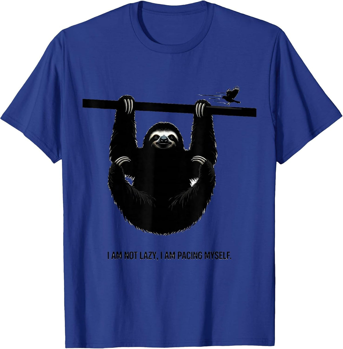 Men's I Am Not Lazy, I Am Pacing Myself Funny Sloth Lover Gift T-Shirt - Royal Blue