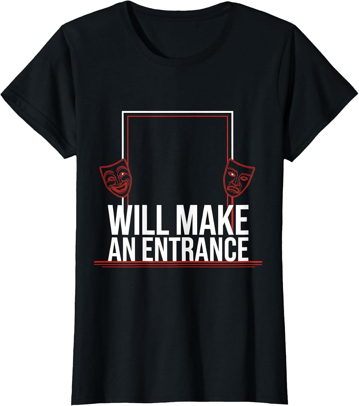 Women's Will Make An Entrance Swiss International Theater Humor Gift T-Shirt - Black