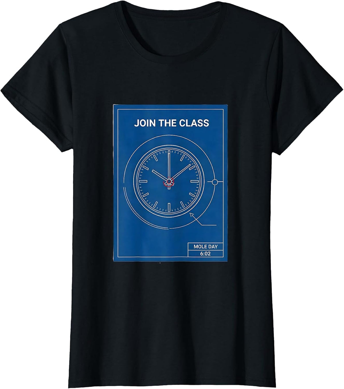 Join The Class, Mole Day 6:02 Nerdy Science Teacher T-Shirt - Black