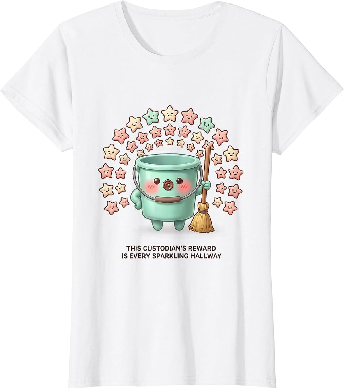 This Custodian's Reward Is Every Sparkling Hallway Funny T-Shirt - White