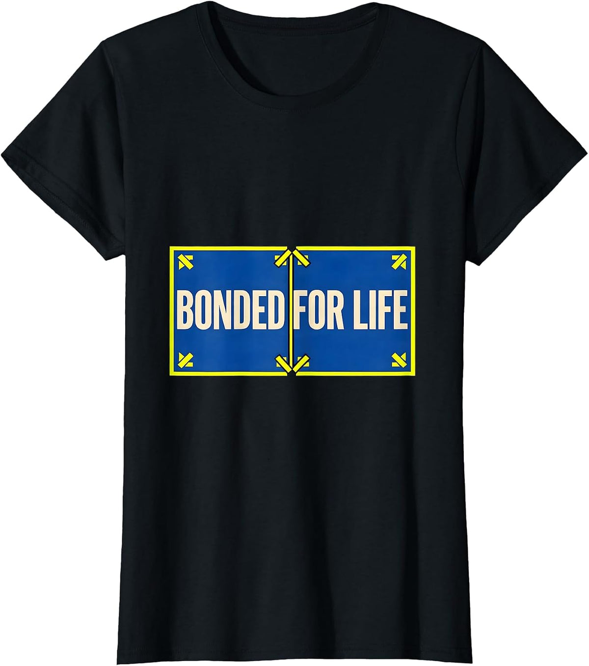 Bonded For Life Funny Chemistry Pun Science Enthusiast Gift T-Shirt - Black