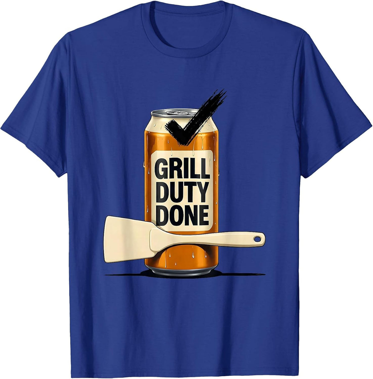 Men's Grill Duty Done Funny Labor Day Cookout Beer Lover T-Shirt - Royal Blue