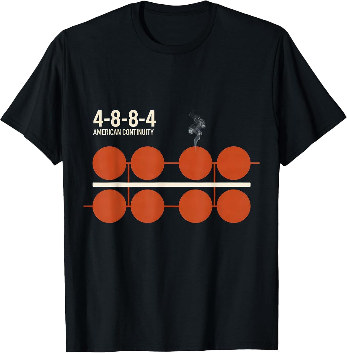 Men's 4-8-8-4 American Continuity Vintage Steam Locomotive Train T-Shirt - Black