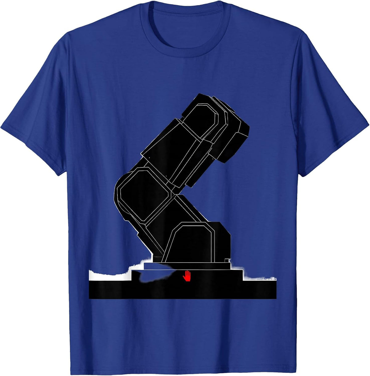 Geometric Robotic Arm Tech Humor Engineer Gift T-Shirt - Royal Blue