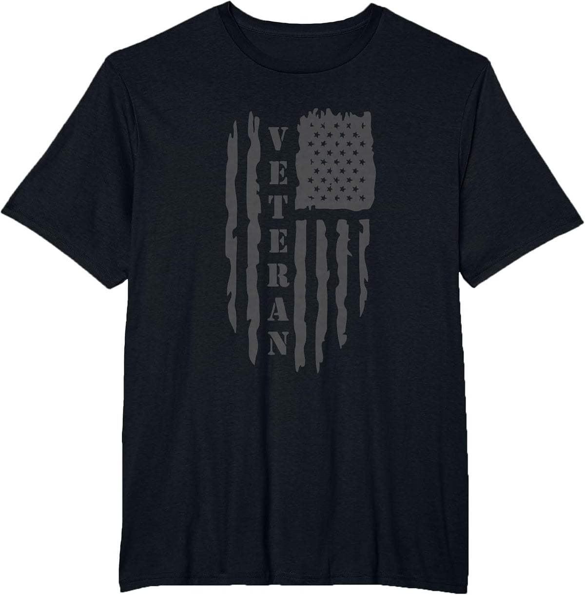 Veteran American Flag Memorial Day Patriotic Soldiers Army T-Shirt - Black