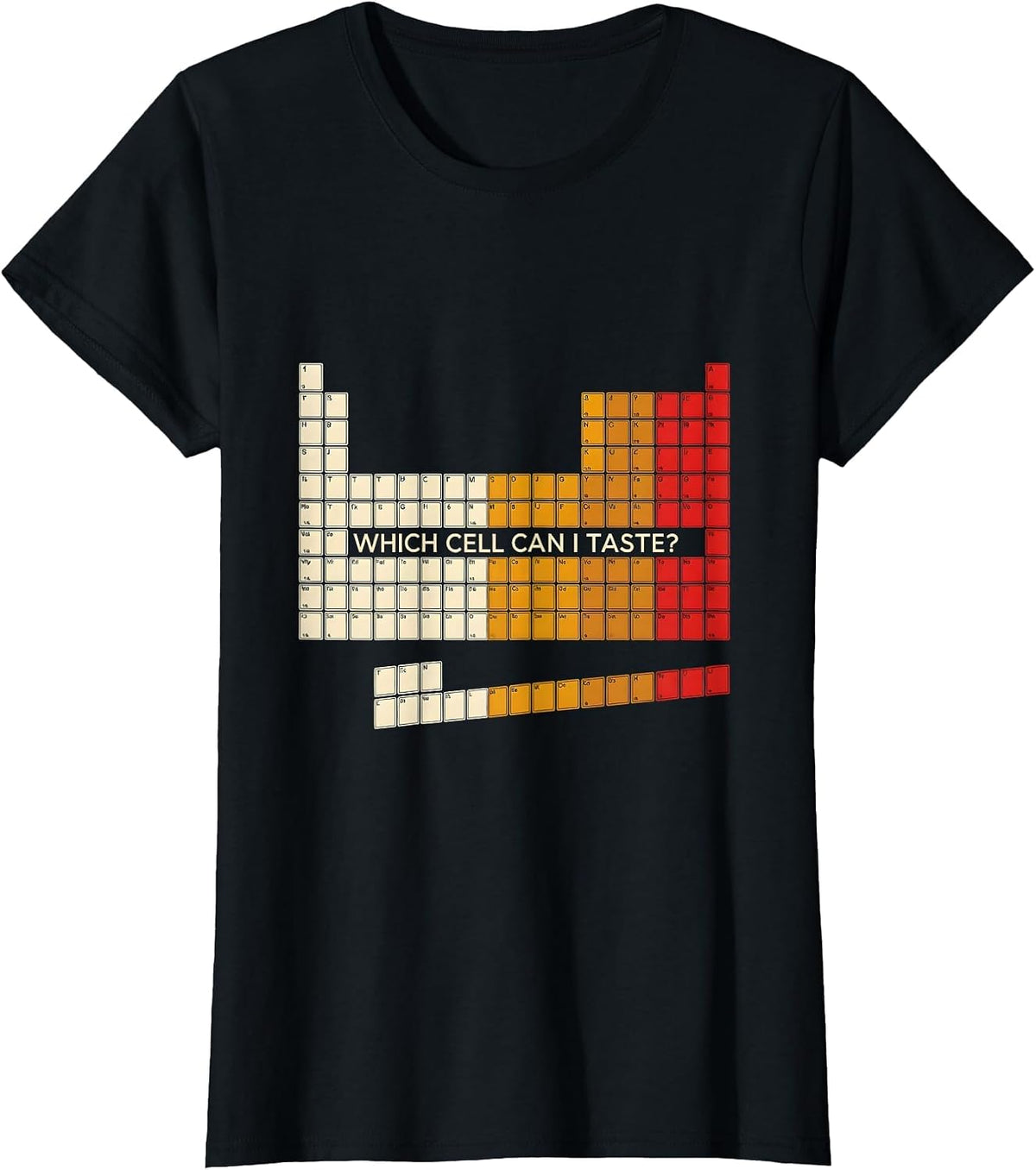 Which Cell Can I Taste Funny Periodic Table Science Teacher T-Shirt - Black