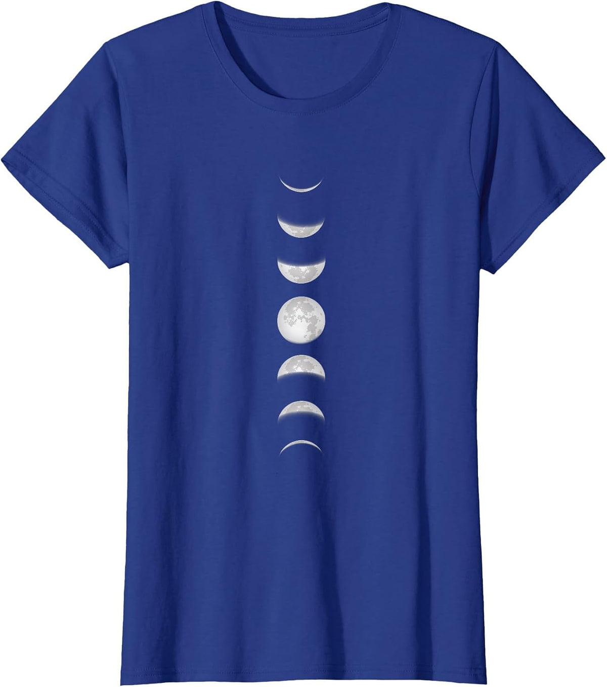 Moon Phases Lunar Gothic Goth Witchy Wicca Grunge Witchcraft T-Shirt - Royal Blue