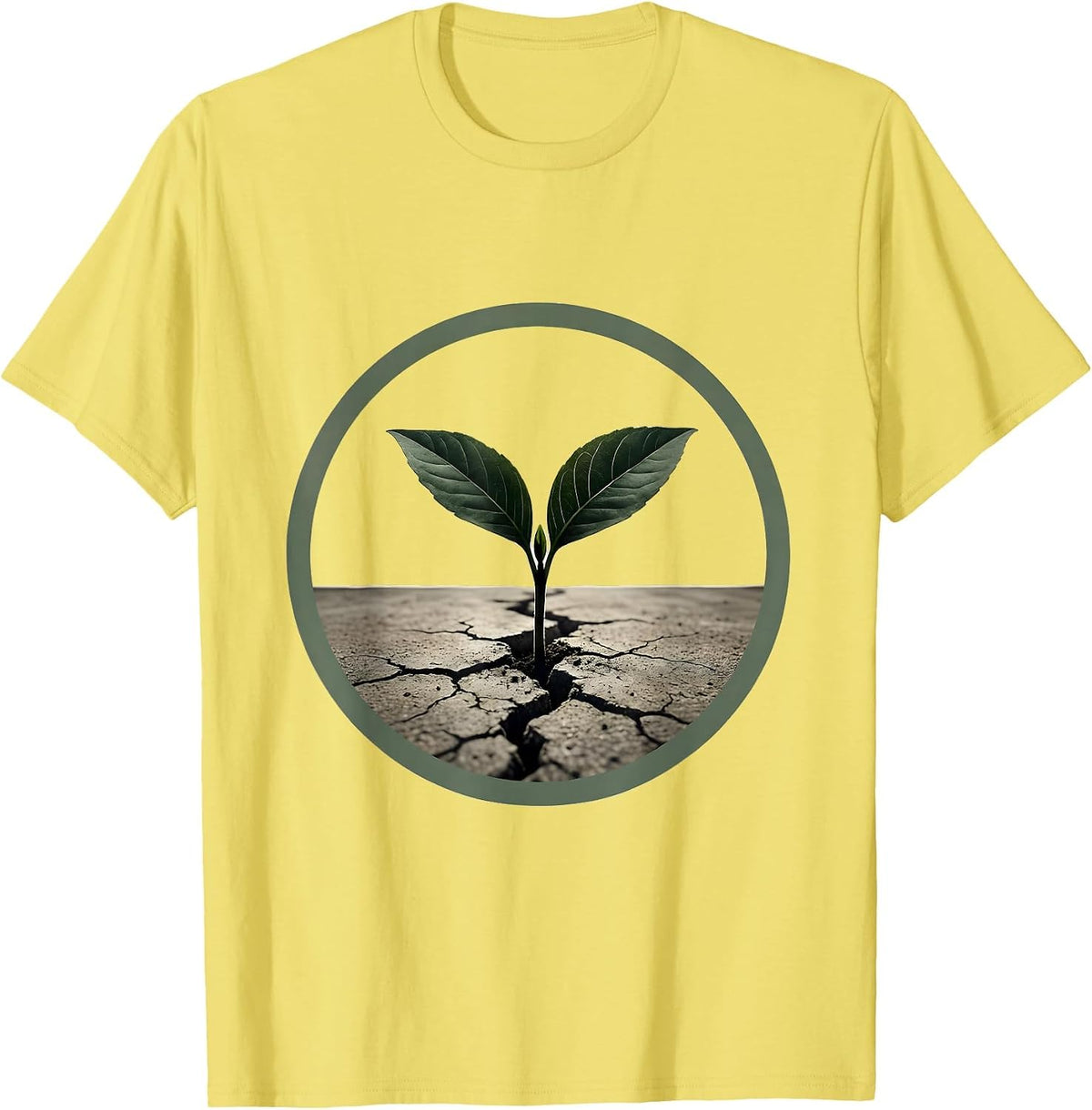 Men's Social Worker Seedling City Sidewalk Graphic T-Shirt - Lemon Yellow