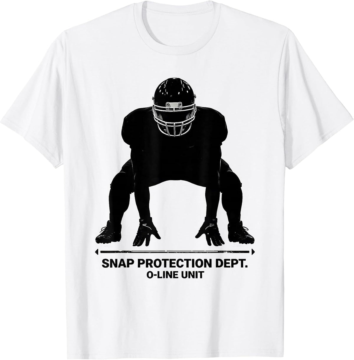 Men's Snap Protection Dept. O-Line Unit Funny Football Lineman T-Shirt - White