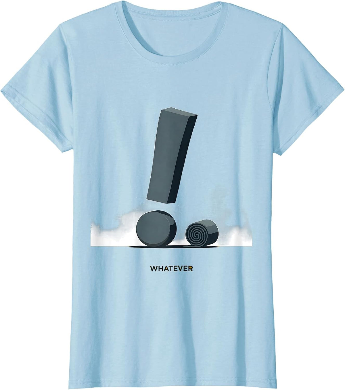 Women's Whatever Editorial Conceptual Grammar Police Humor T-Shirt - Baby Blue