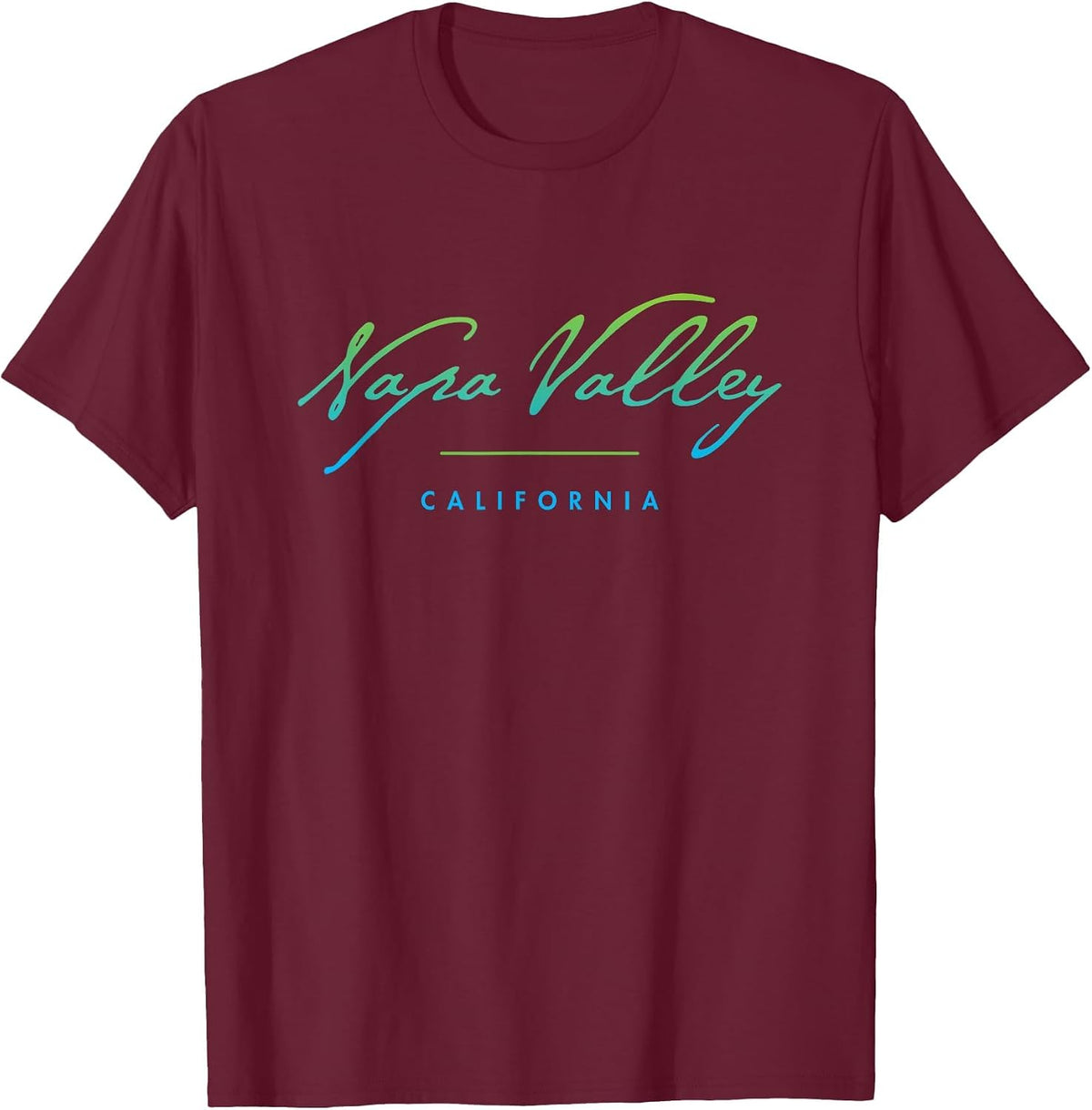 Napa Valley California T-Shirt - Burgundy