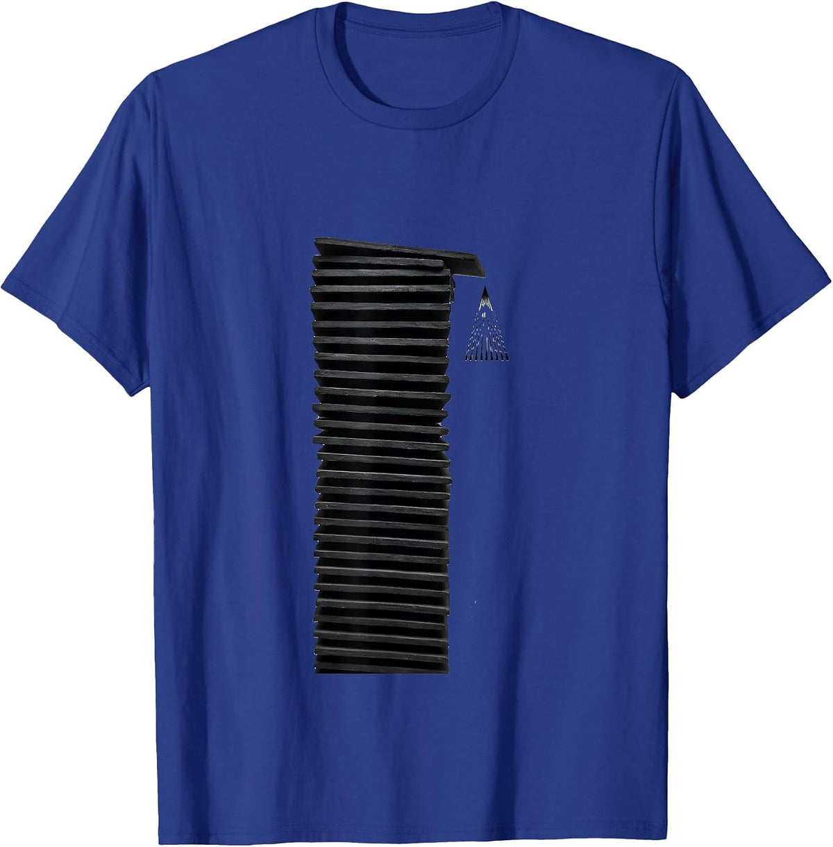 Men's Grounded Electrician Minimalist Skeleton Humor T-Shirt - Royal Blue