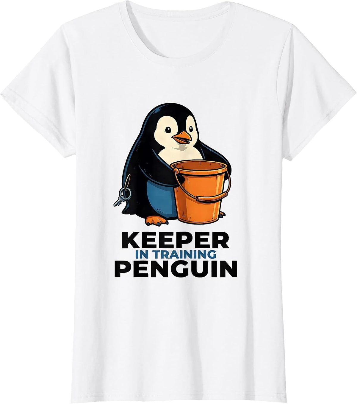 Keeper In Training Penguin Funny Animal Keeper Lover Gift T-Shirt - White
