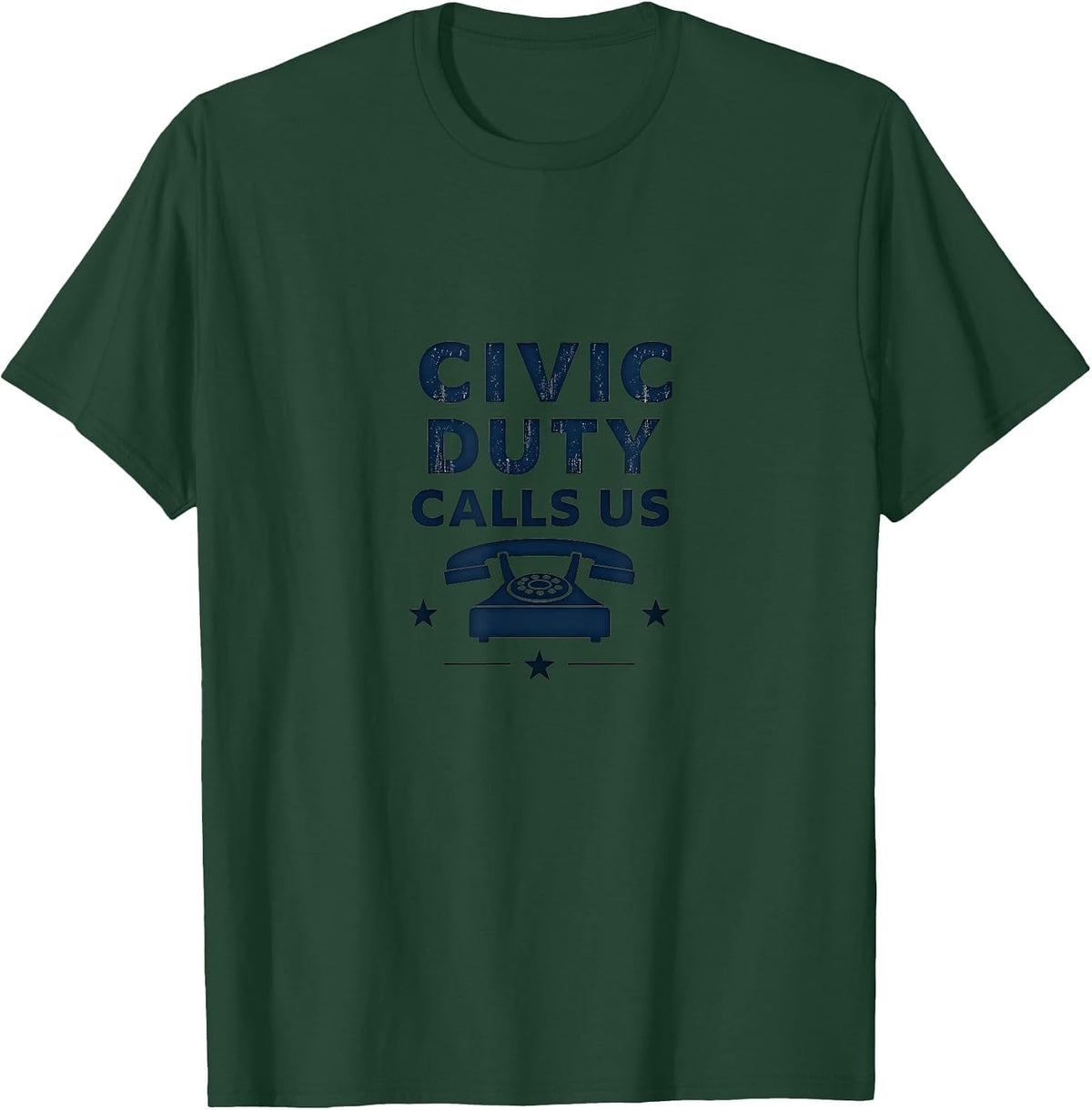 Civic Duty Calls Us Inauguration 2025 Design T-Shirt - Dark Green