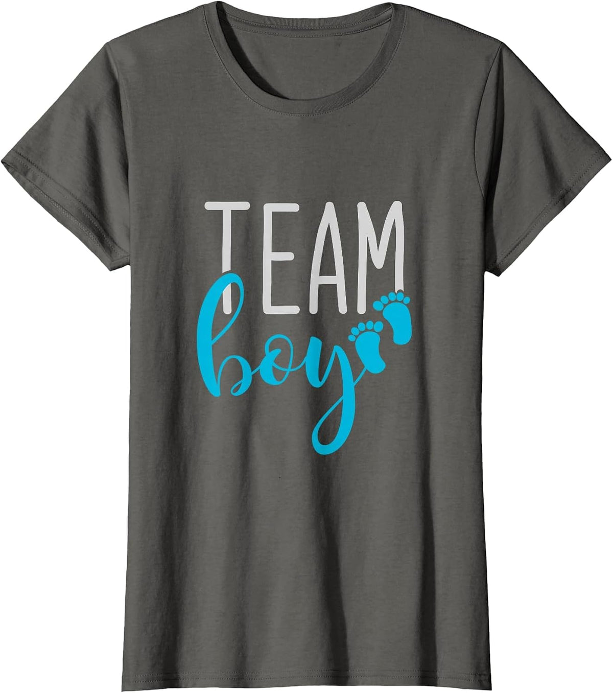 Team Boy Gender Reveal T-Shirt - Asphalt Grey