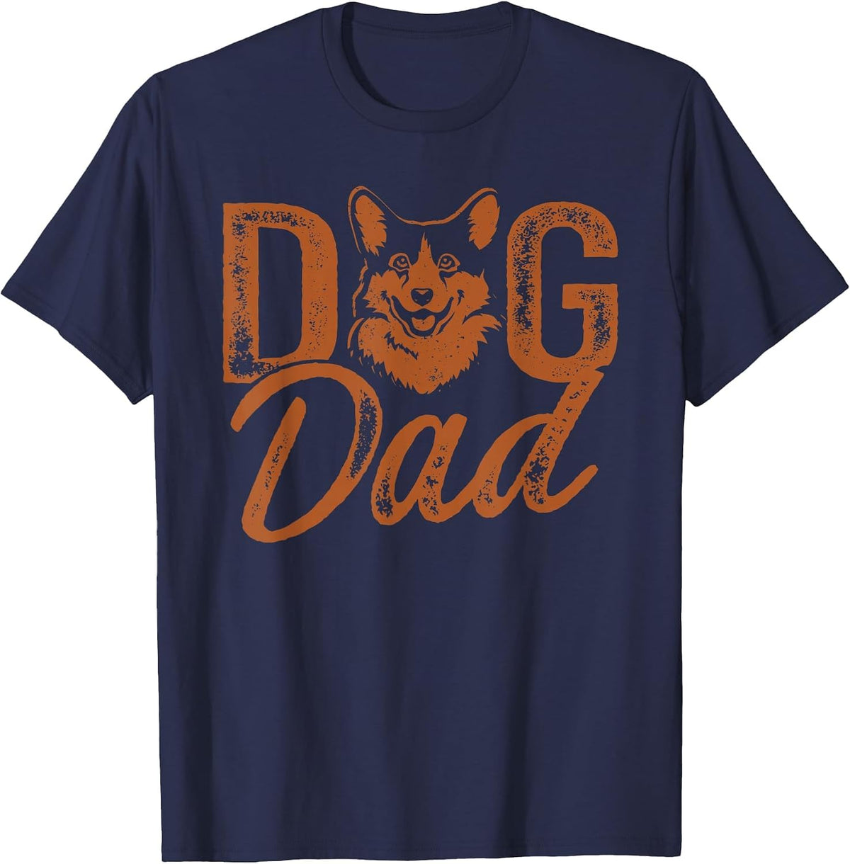 Corgi Dog Dad T-Shirt - Navy Blue