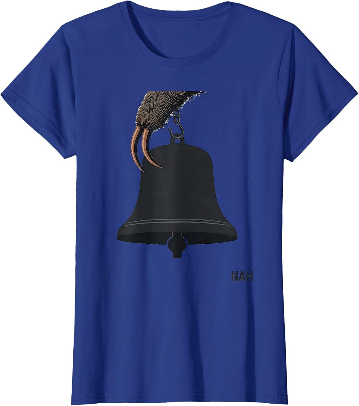 Women's Nah Editorial Conceptual Funny Sloth Lover Humor T-Shirt - Royal Blue