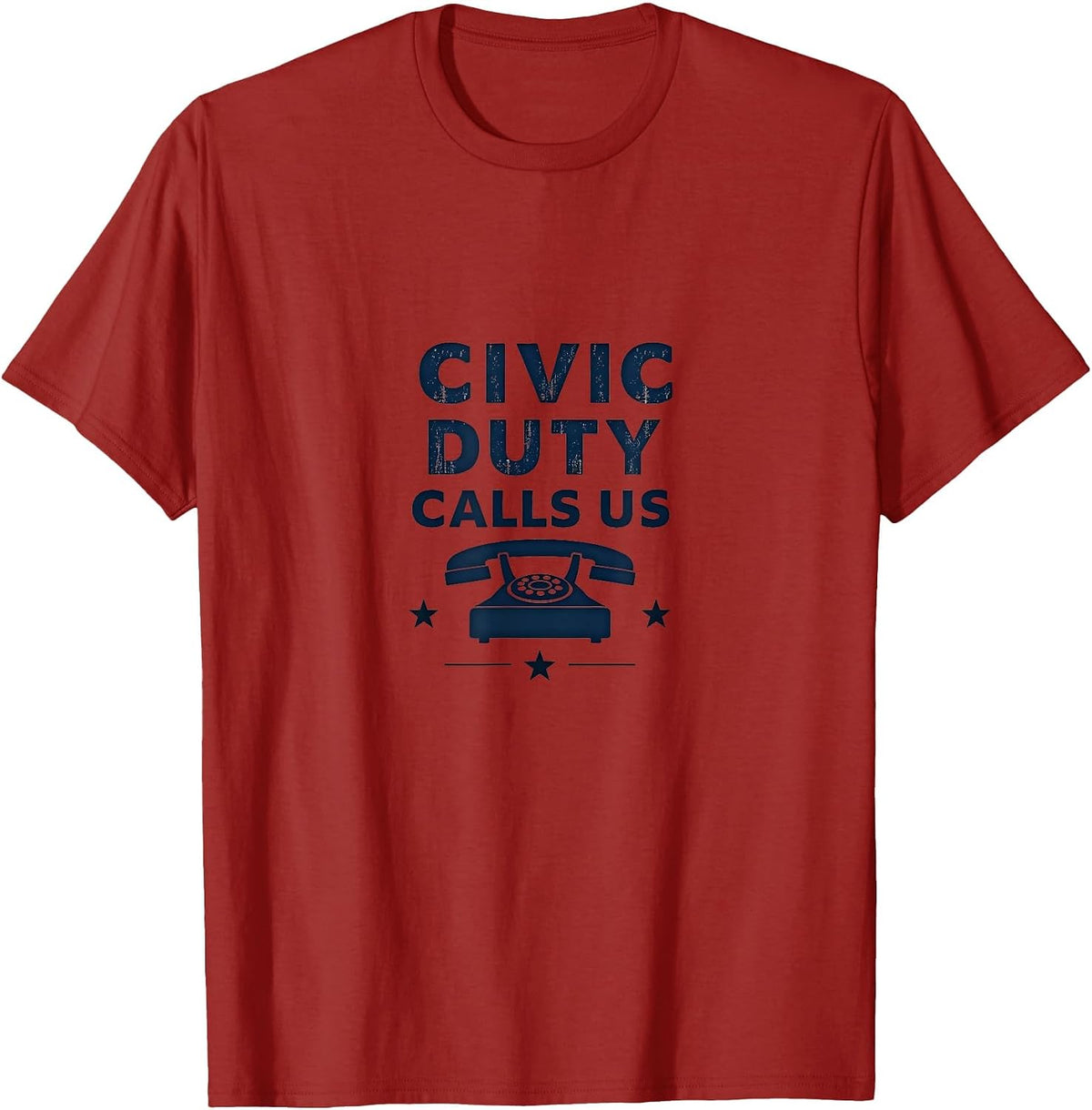 Civic Duty Calls Us Inauguration 2025 Design T-Shirt - Cranberry Red