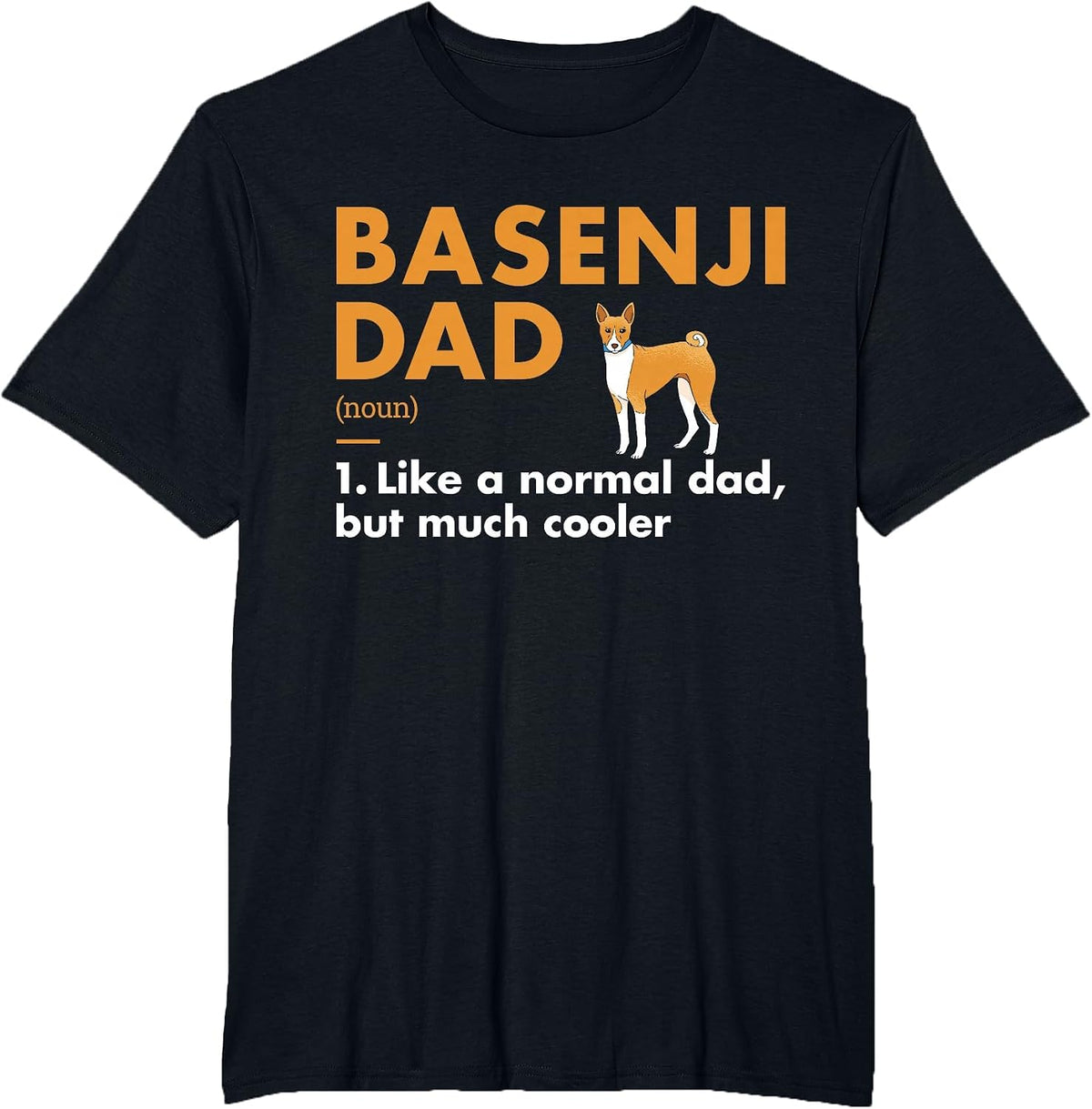 Dog Basenji Dad Definition T-Shirt - Black