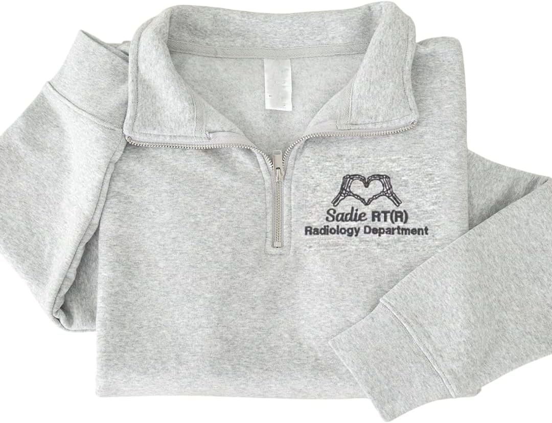 DILYPOD Personalized Embroidered Nurse Quarter Zip Sweatshirt, Gift for Nurses, Doctors, Healthy Care, Medical Gifts -