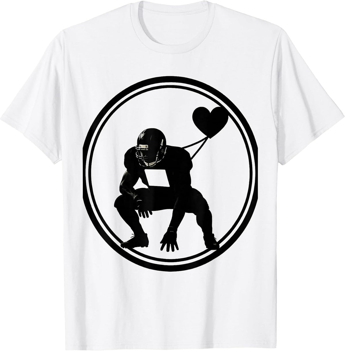 Men's Sealed Offensive Lineman Heart Line Football Mom T-Shirt - White