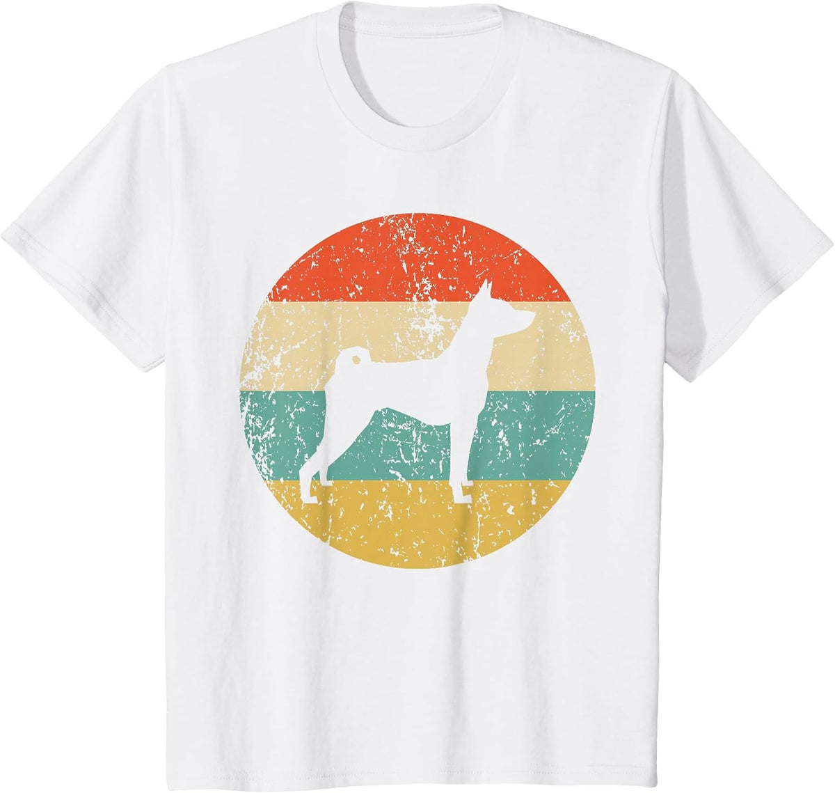 Basenji Shirt - Vintage Retro Basenji Dog T-Shirt T-Shirt - White