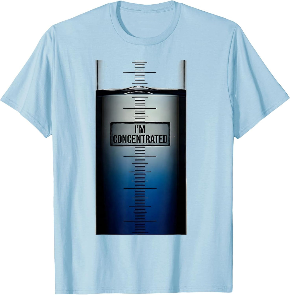 Men's I'm Concentrated Minimalist Chemistry Pun Science Teacher T-Shirt - Baby Blue