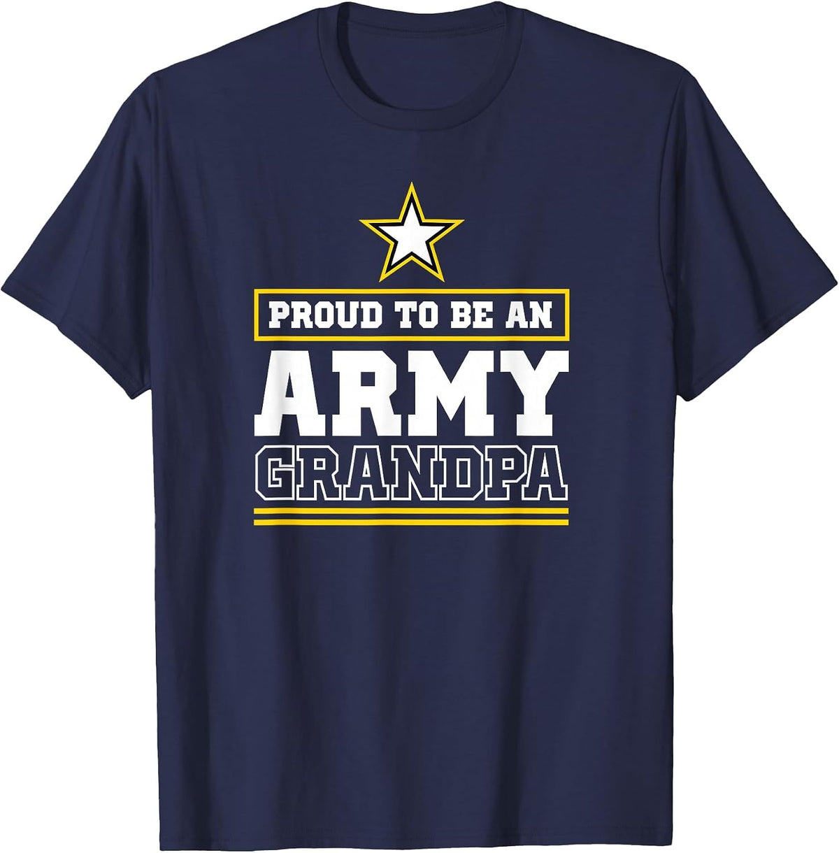 Men's Proud Army Grandpa T Shirt Proud to Be an Army Grandpa T-Shirt - Navy Blue