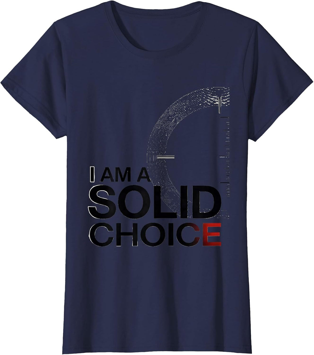 Women's I Am A Solid Choice Funny Science Nerd Periodic Table Gift T-Shirt - Navy Blue