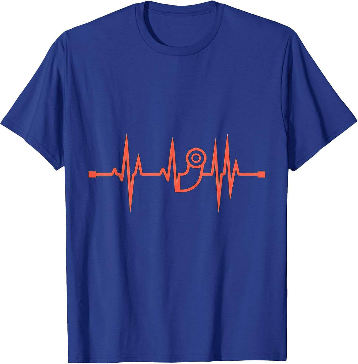 Pulse Trace Auto Enthusiast Car Guy Humor T-Shirt - Royal Blue