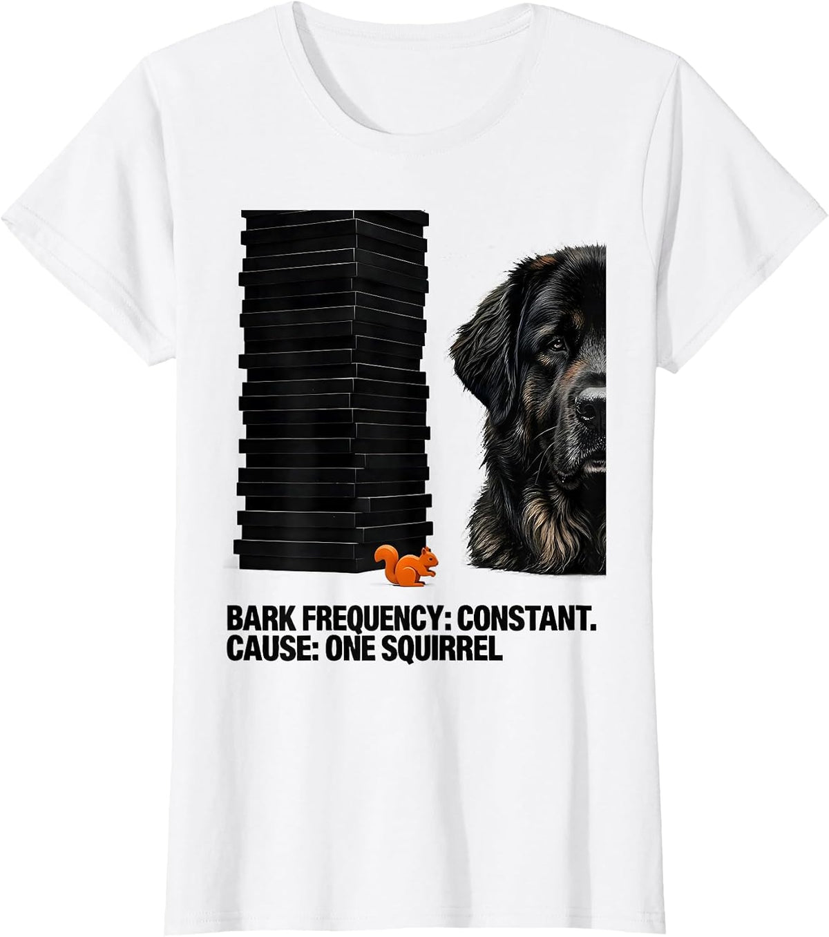 Women's Bark Frequency: Constant. Cause: One Squirrel Great Pyrenees T-Shirt - White