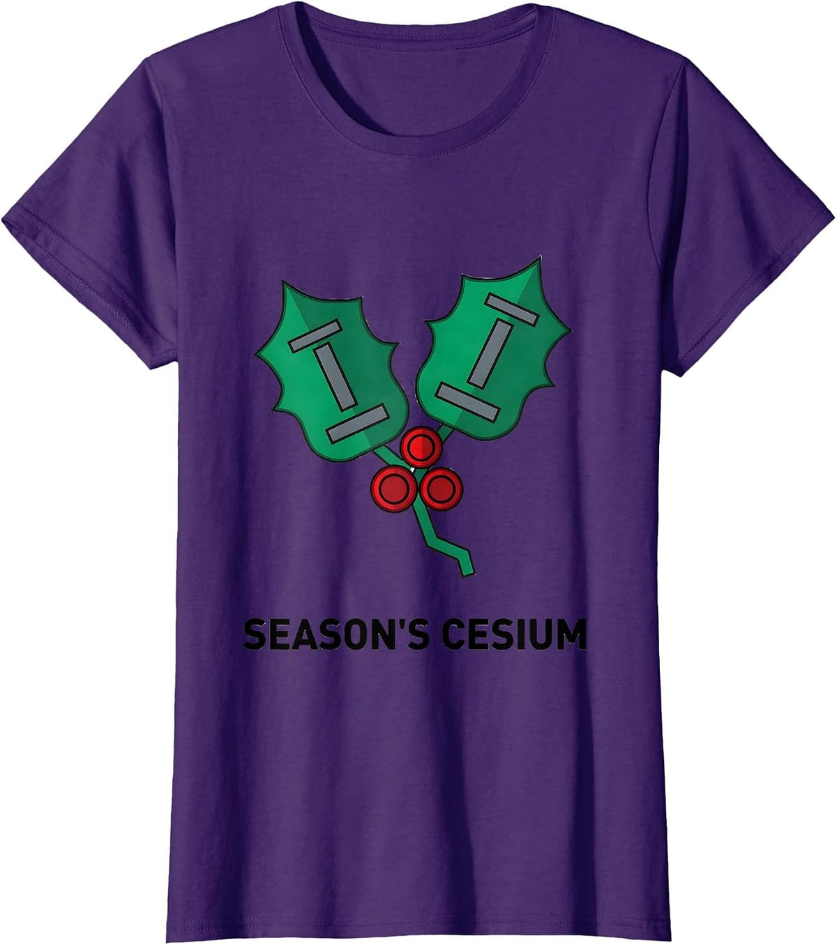 Women's Season's Cesium Funny Chemistry Teacher Science Student Pun T-Shirt - Purple