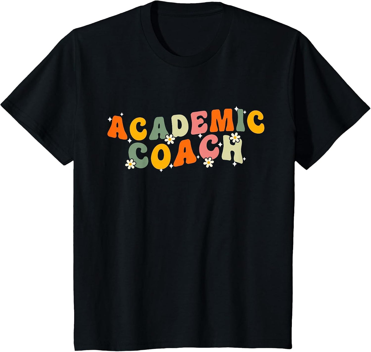 Groovy Academic Coach Leader Resource Teacher Reading ESE T-Shirt - Black