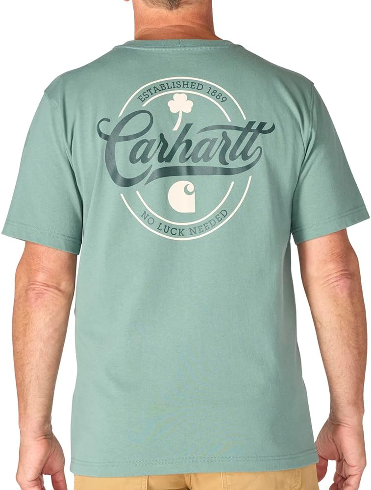 Carhartt Men's 107845 Dearborn Relaxed Luck T-Shirt - Green Slate