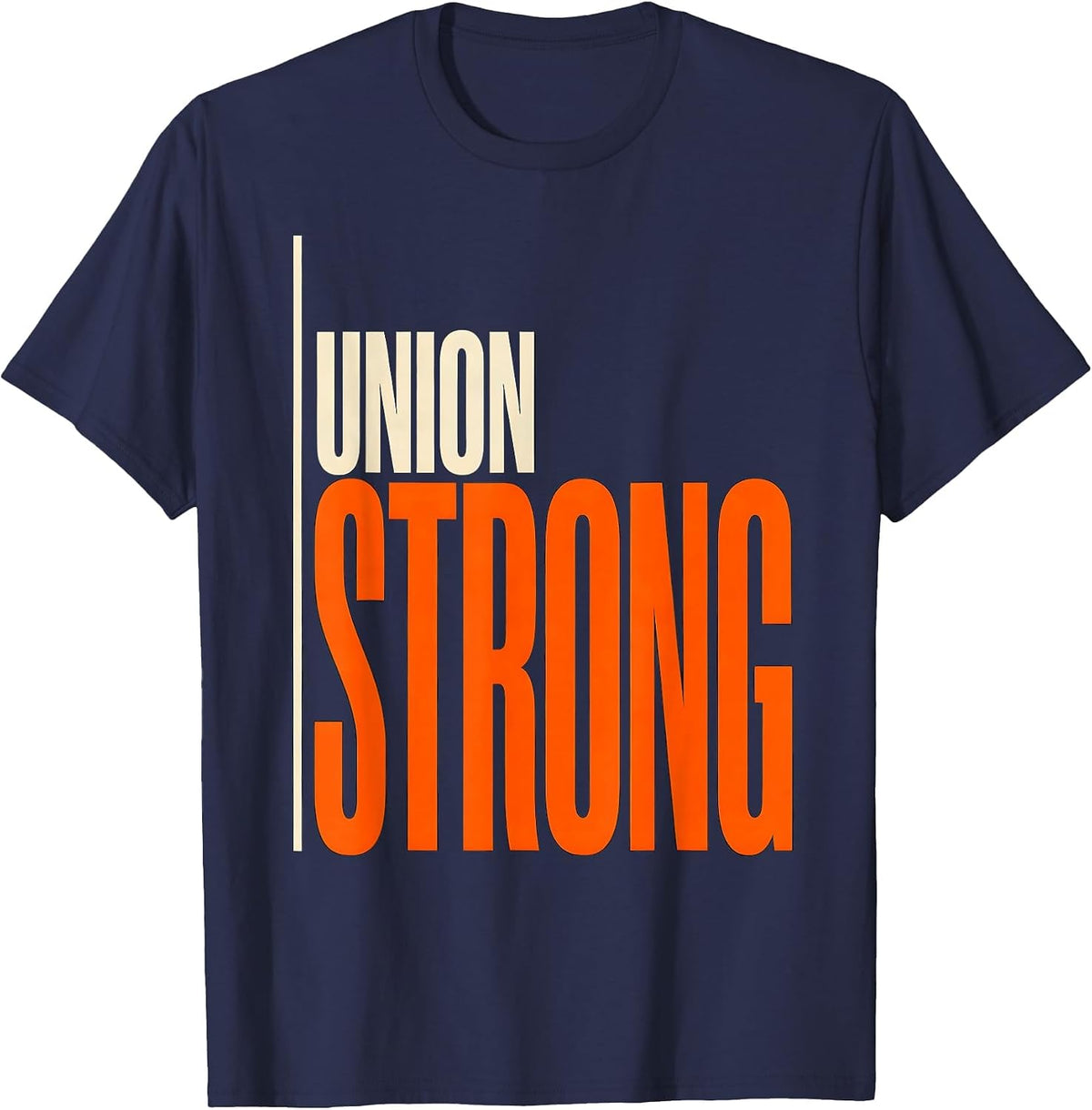 Union Strong Minimalist Labor Day Union Worker Solidarity T-Shirt - Navy Blue