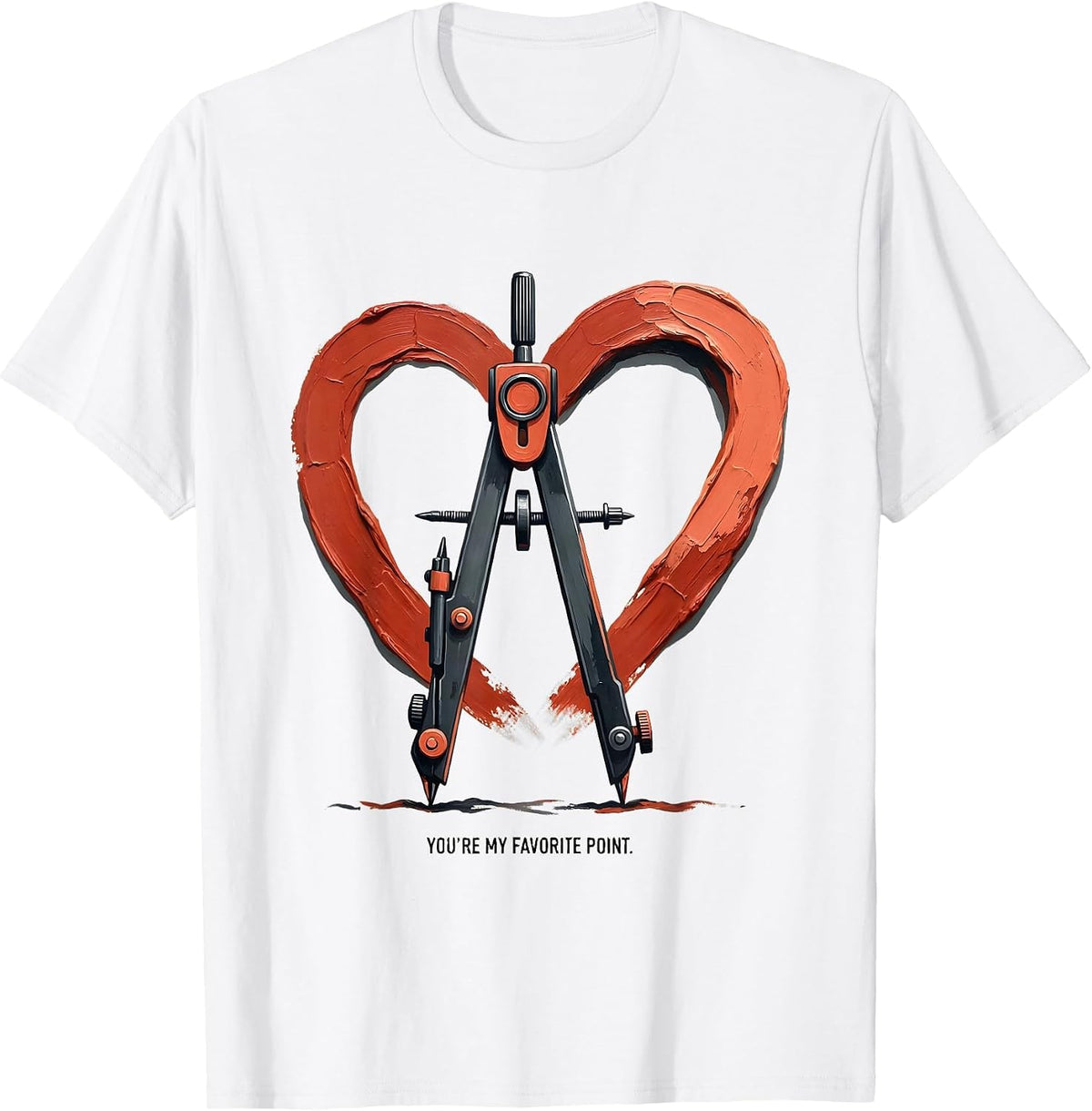 Men's You're My Favorite Point Funny Teacher Valentine Humor T-Shirt - White