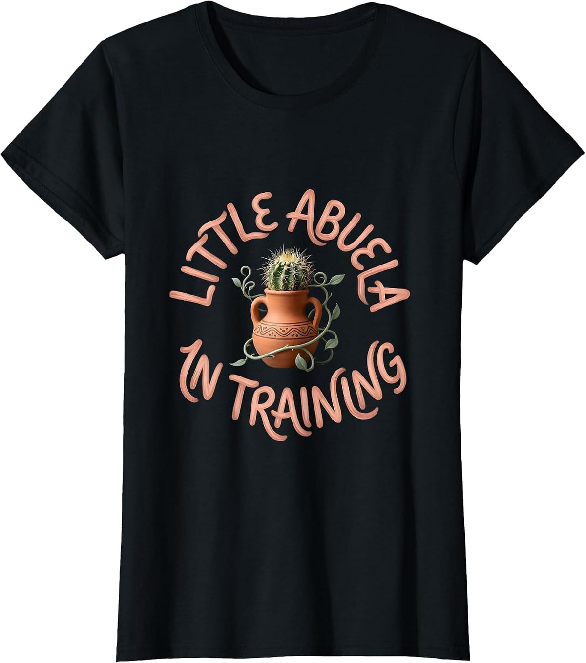 Little Abuela In Training Mexico Kids Design T-Shirt - Black