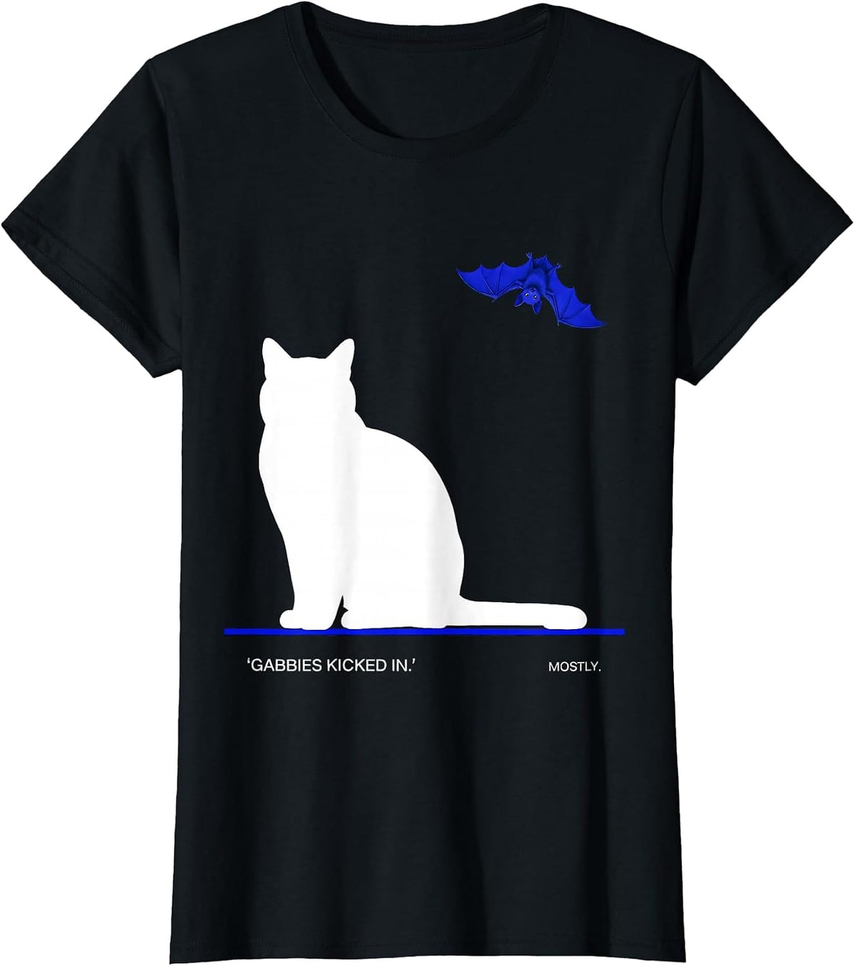 Gabbies Kicked In. Mostly. Funny Vet Tech Halloween T-Shirt - Black