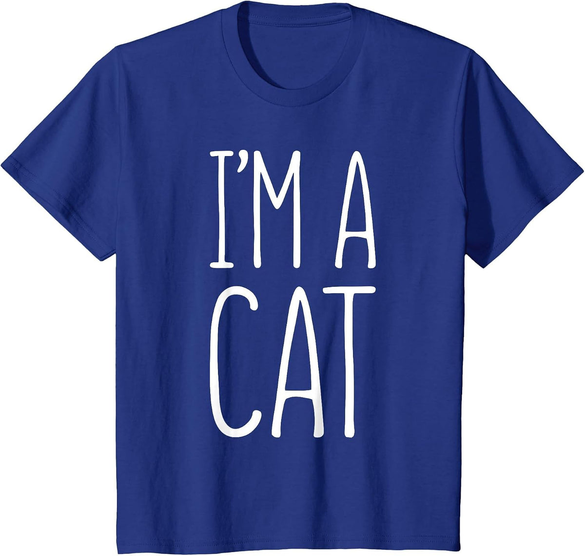 I'm A Cat Shirt Adult Kids Men Women Cat Costume T-Shirt - Royal Blue