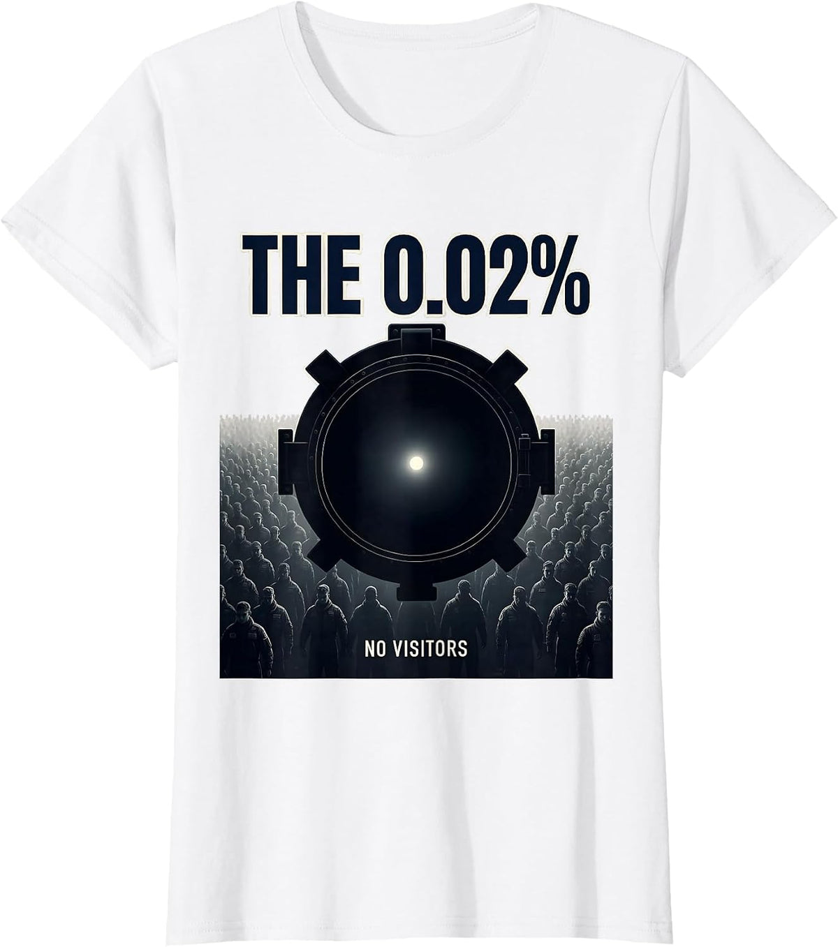 The 0.02% No Visitors Patriotic Submarine Veteran T-Shirt - White