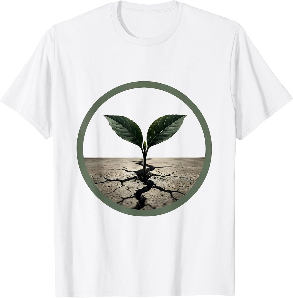 Men's Social Worker Seedling City Sidewalk Graphic T-Shirt - White