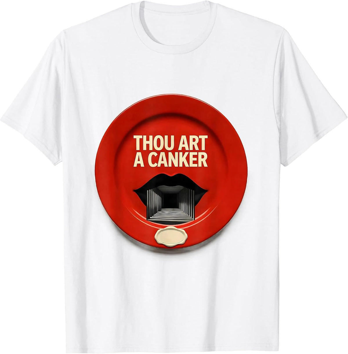 Men's Thou art a canker witty Shakespeare literary quote humor T-Shirt - White