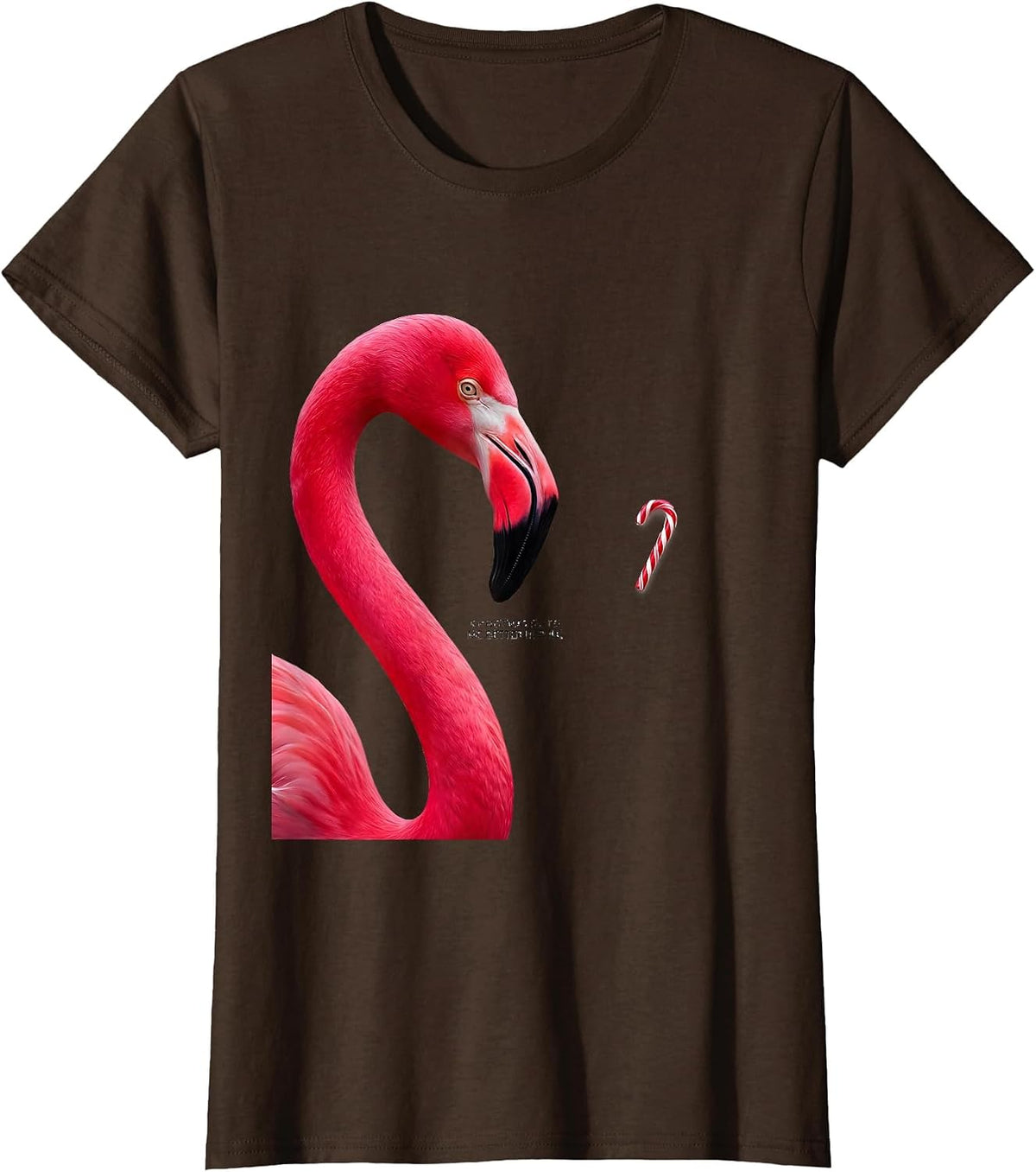 Women's Christmas Suits Me Better In Pink Funny Flamingo Christmas T-Shirt - Brown