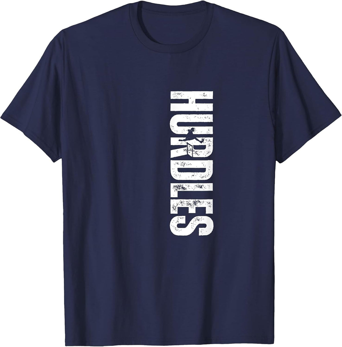 Hurdles Coach Vintage Distressed Hurdles T-Shirt - Navy Blue