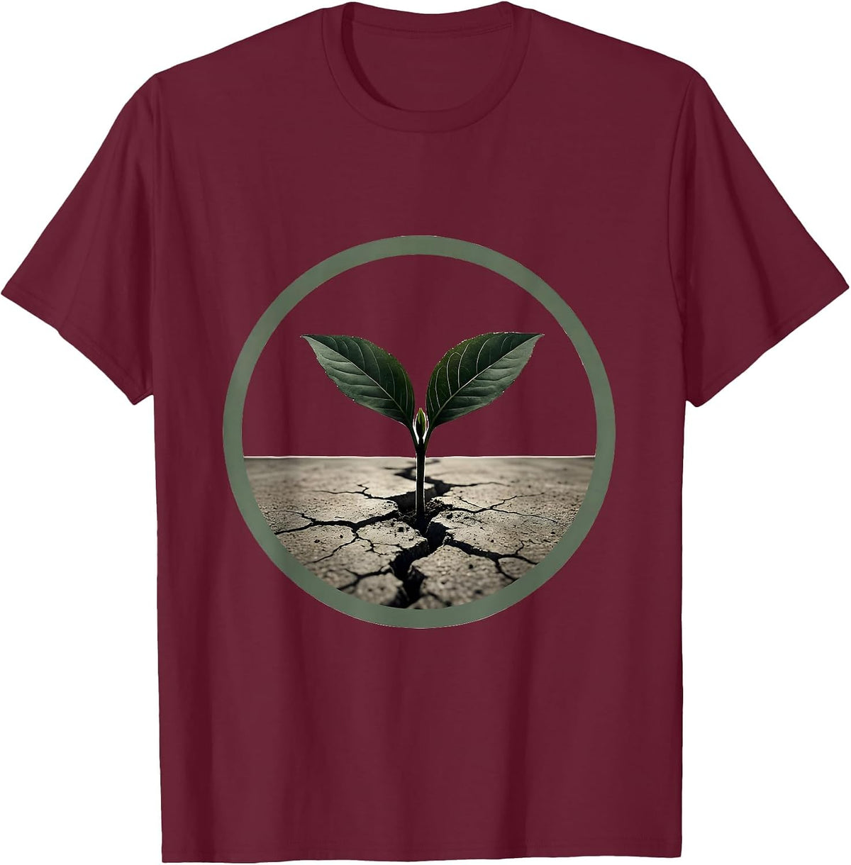 Men's Social Worker Seedling City Sidewalk Graphic T-Shirt - Burgundy