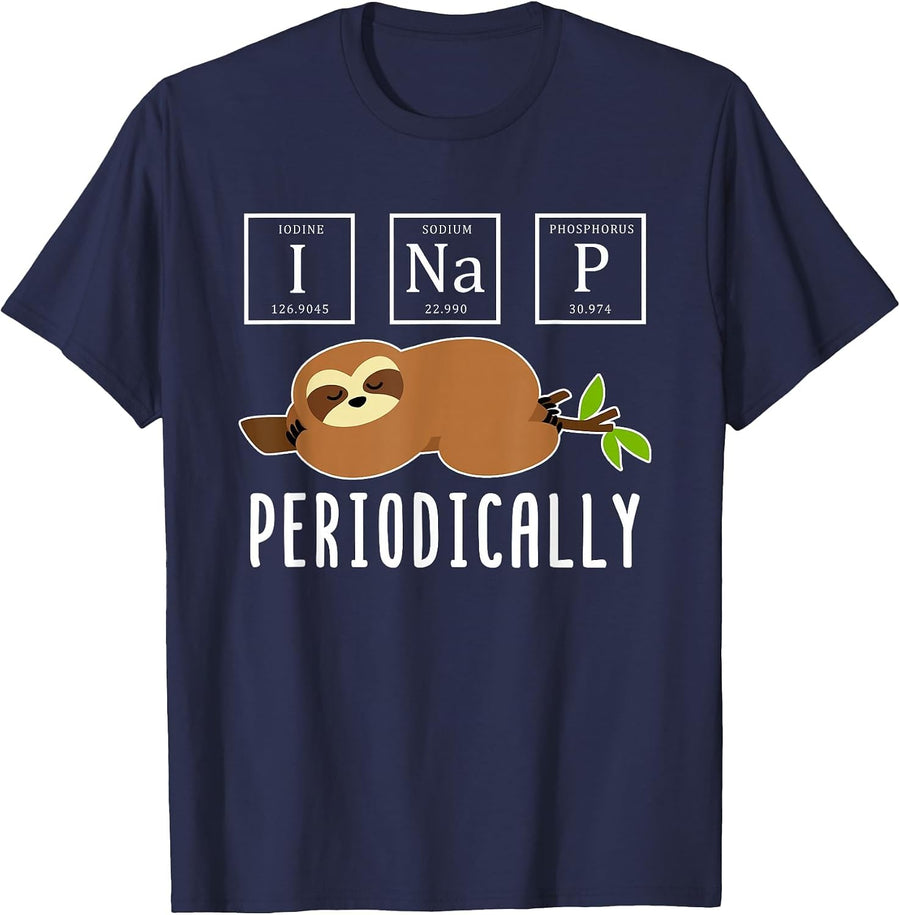 I Nap Periodically T-Shirt - Navy Blue